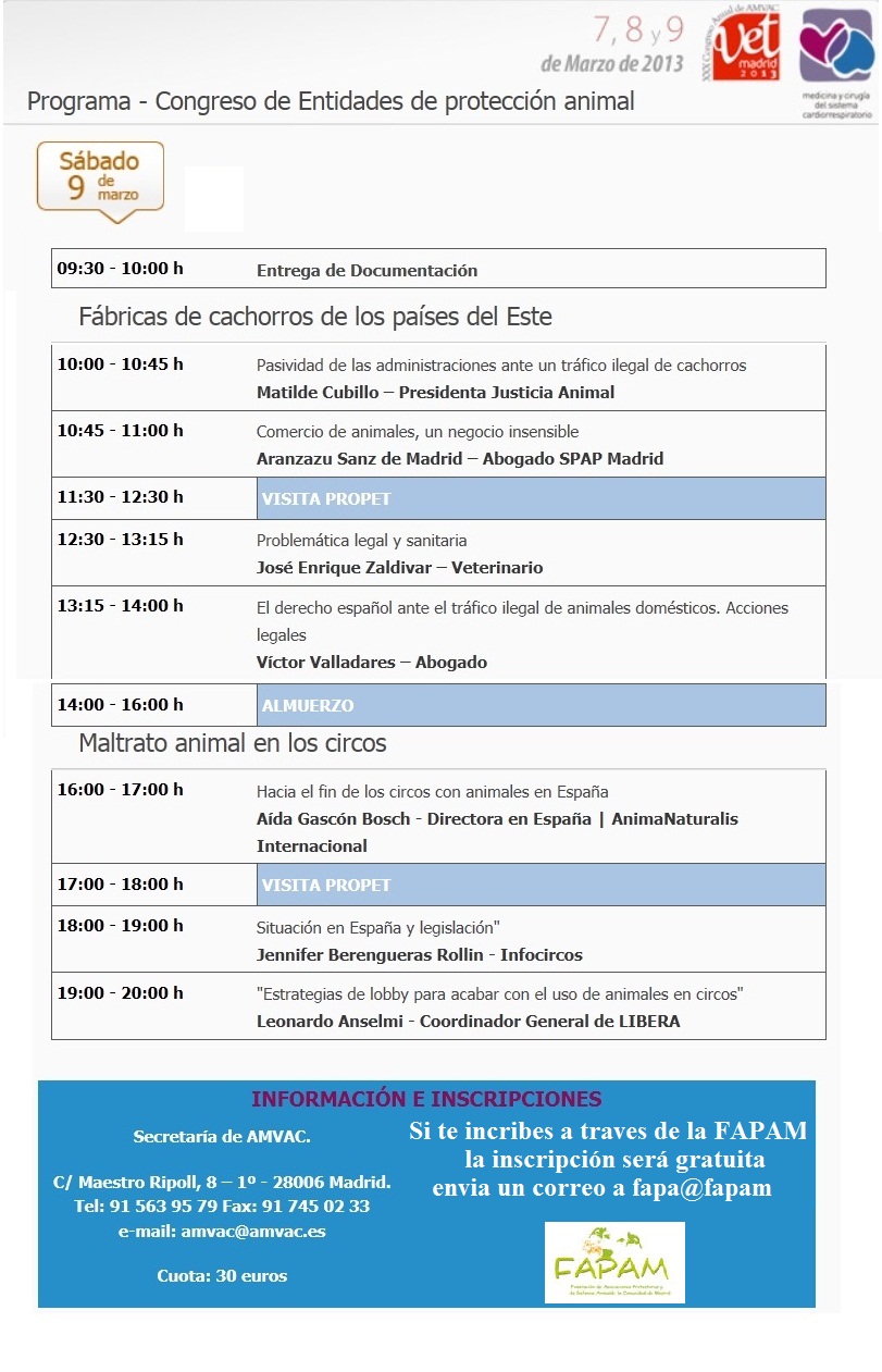 Congreso de Entidades de protección animal