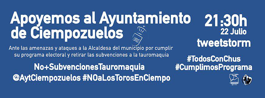 Apoyemos a la alcaldesa de Ciempozuelos..